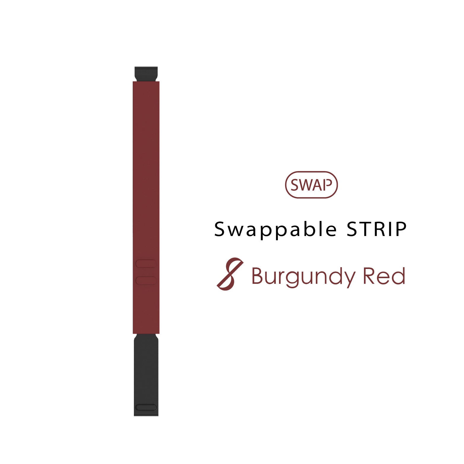 Swappable Strip: Burgundy Red